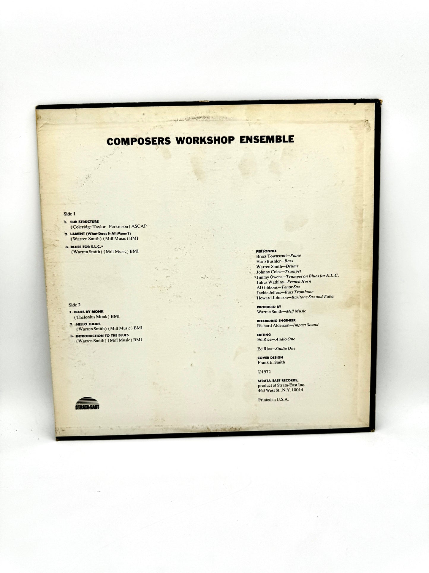 Composers Workshop Ensemble (Warren Smith) SES 1972-3 VG+/VG+ 1972 Rare Original